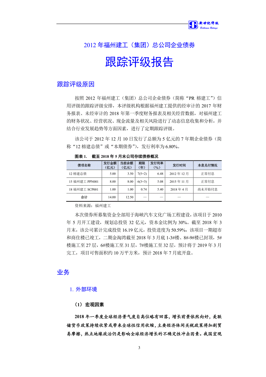 2012年福州建工(集团)总公司企业债券跟踪评级报告_第3页