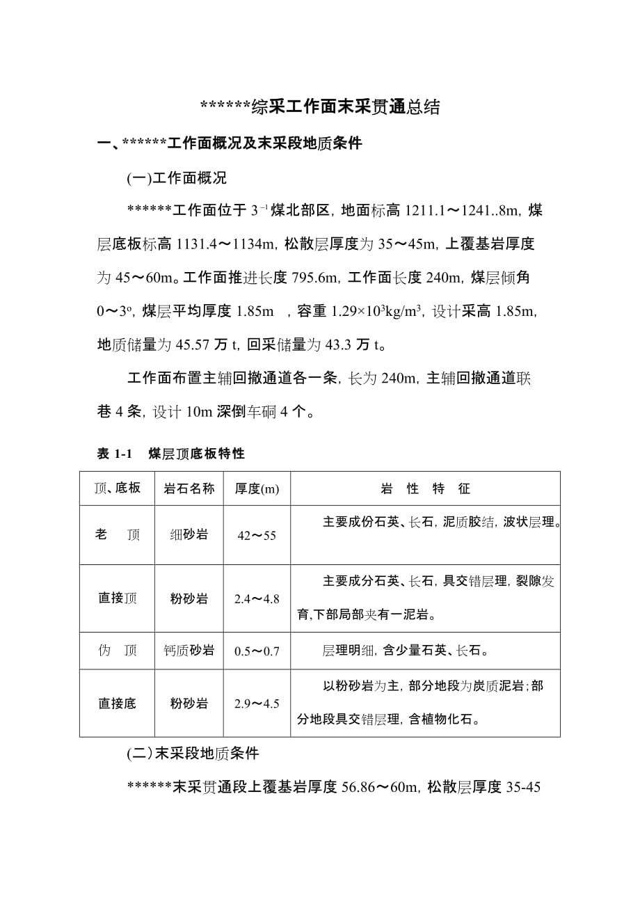 综采末采贯通工作总结_第1页