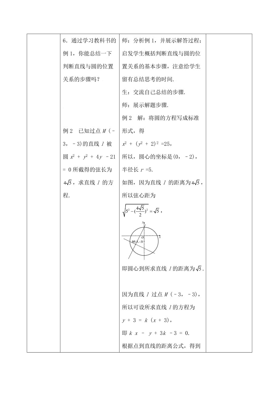 《直线与圆的位置关系》教学设计（优质课）_第4页