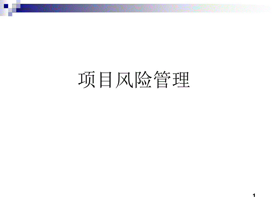 项目风险管理培训教材2_第1页