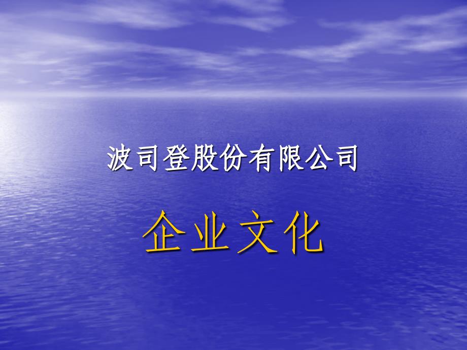 波司登股份公司企业文化的核心理念_第1页