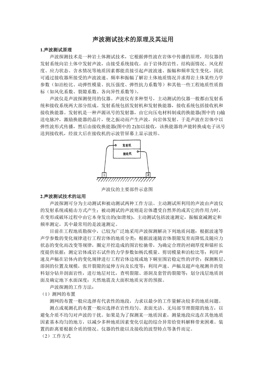 声波测试技术的原理及其运用_第1页