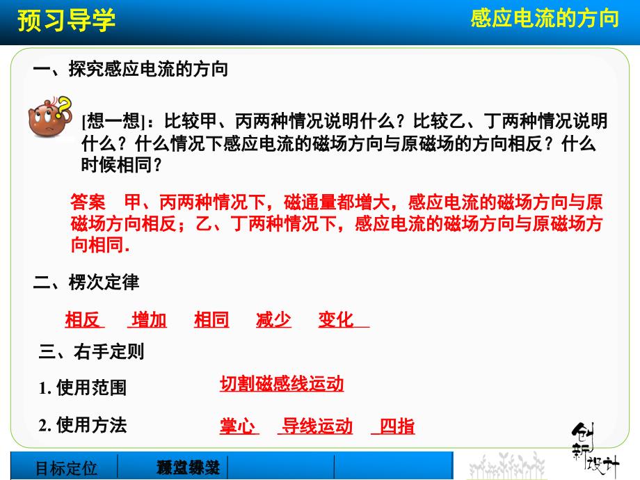 2014-2015学年高中物理鲁科版选修3-2-课件：第2章第1讲-楞次定律和自感现象资料_第4页