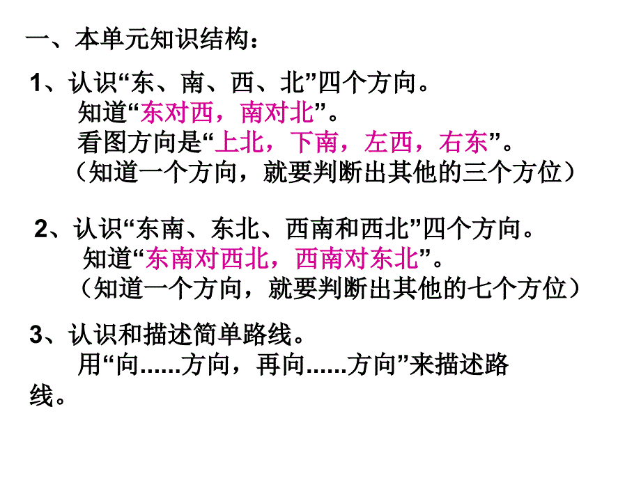 人教版三年级下册位置与方向位置与方向资料_第2页