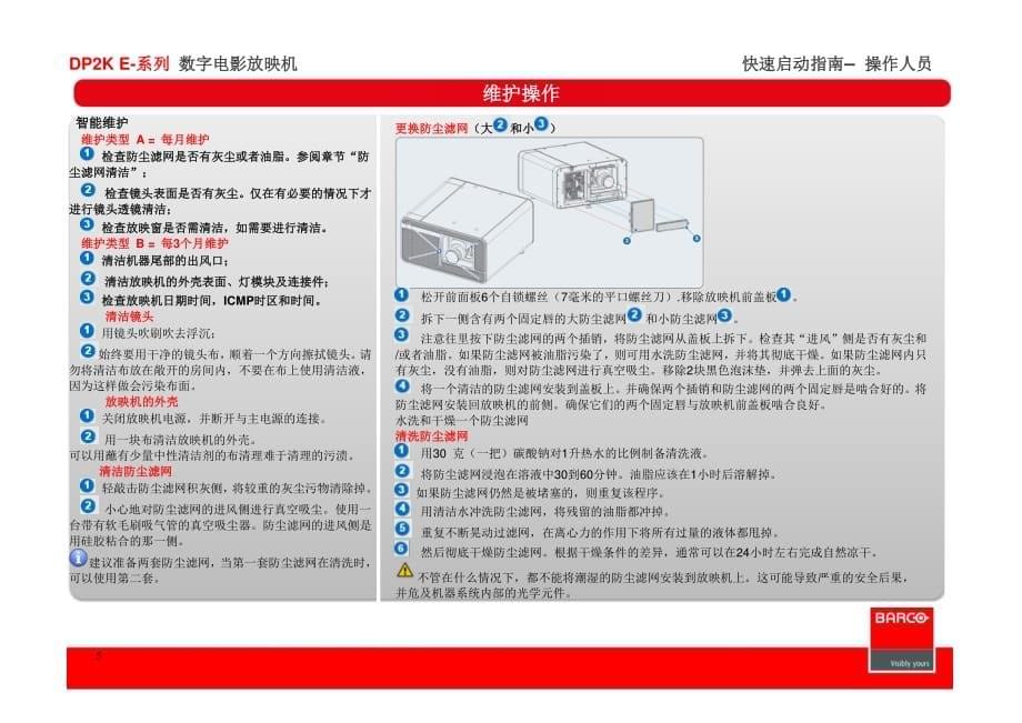 巴可放映机启动说明_第5页