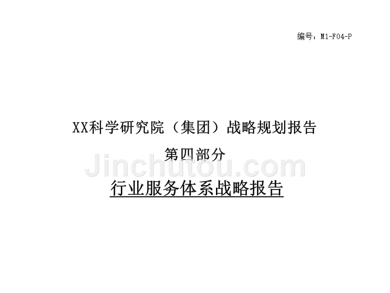 某集团行业服务战略报告_第1页