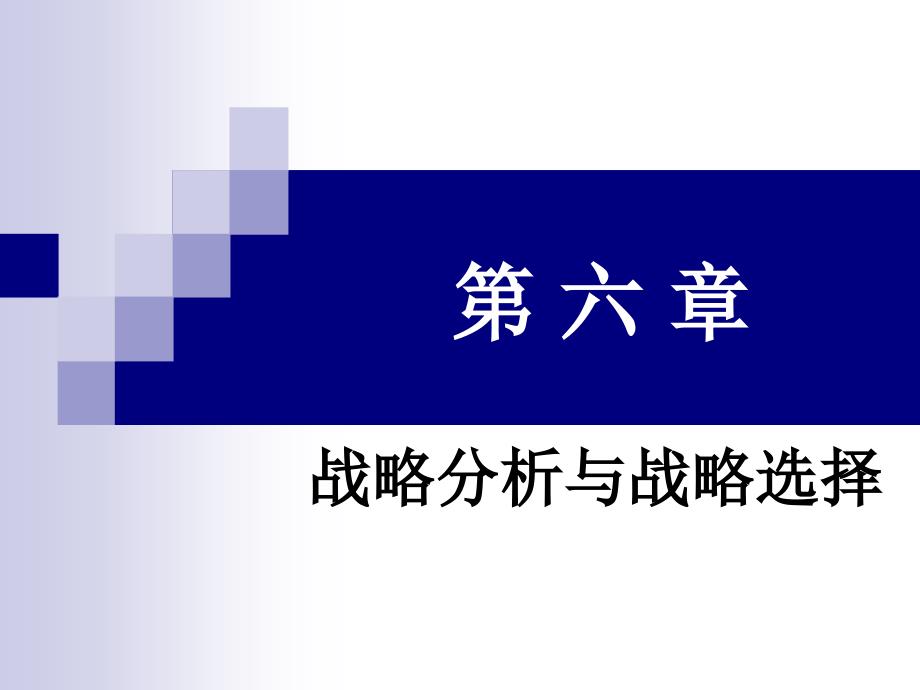 战略分析和战略选择综述_第1页