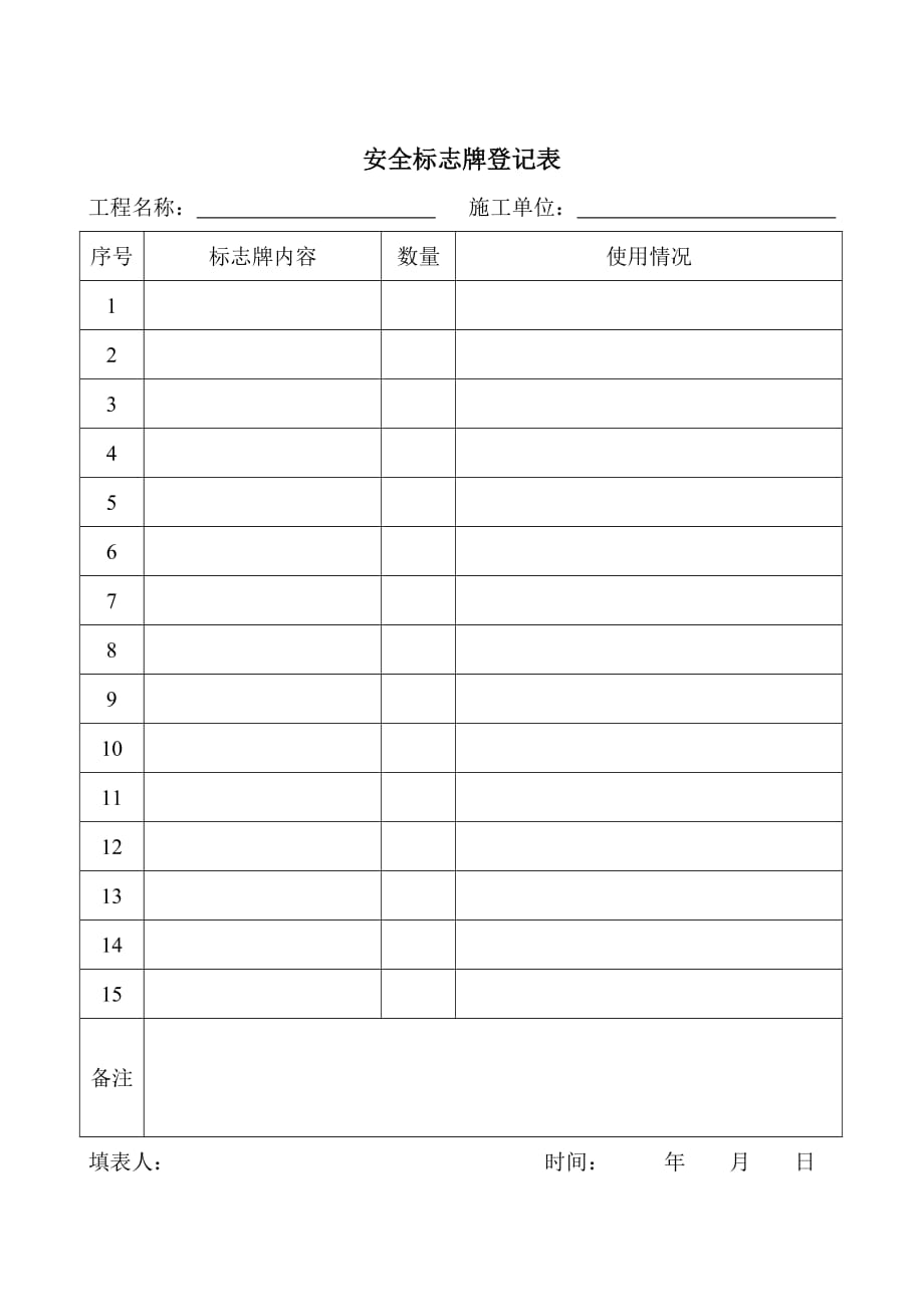 项目施工现场安全警示标识管理规定_第4页