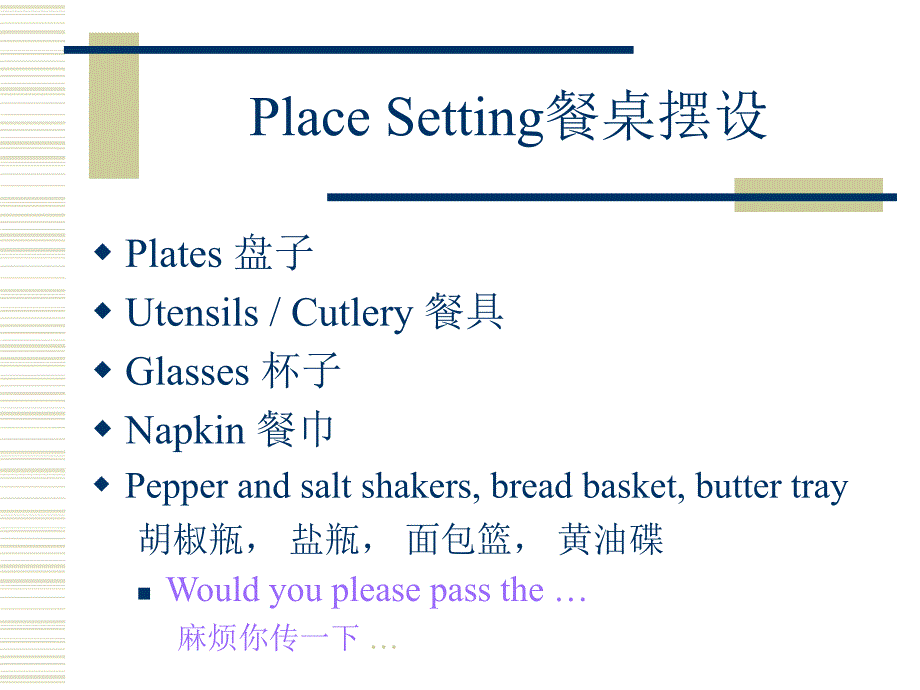 中英文对照餐桌礼仪_第2页