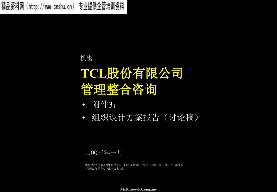 tcl公司的管理整合咨询_第1页