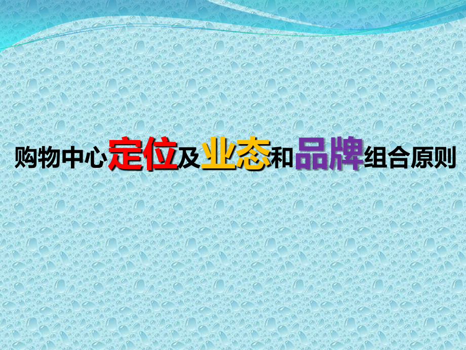 购物中心定位及业态和品牌组合原则1_第1页