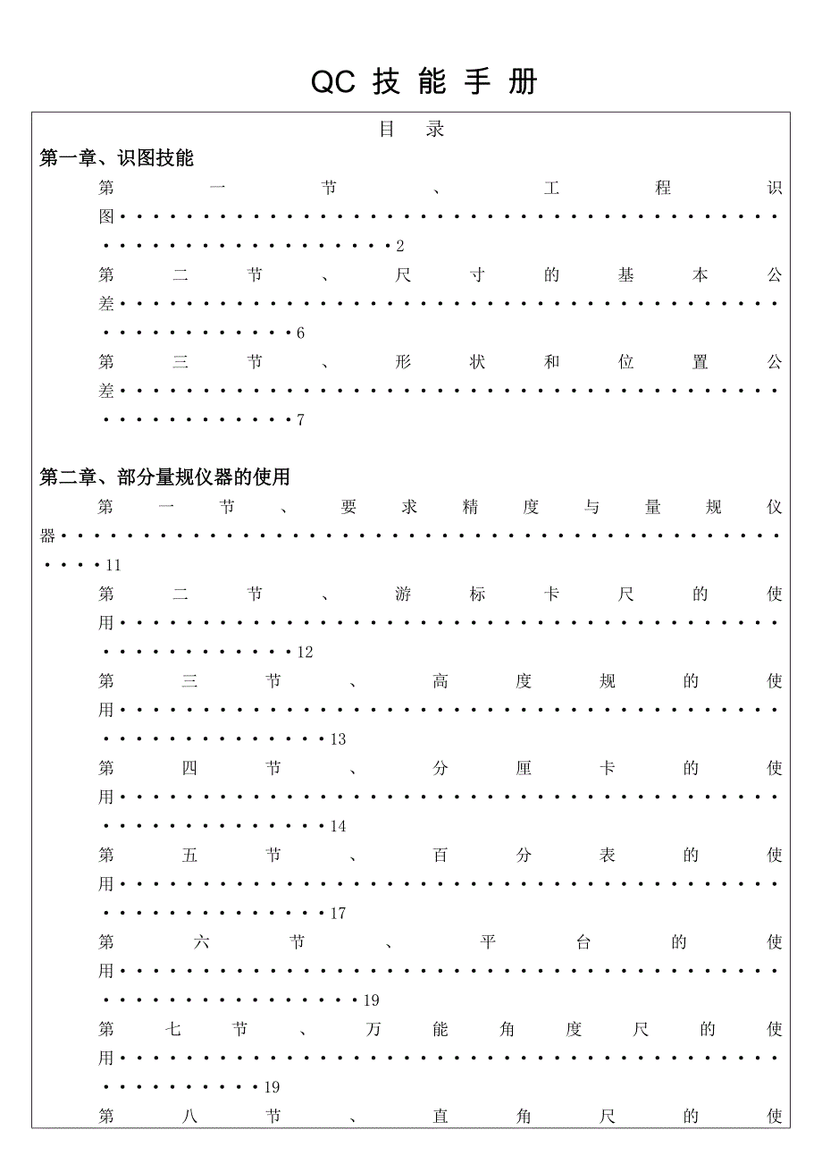 qc技能手册完整版_第1页