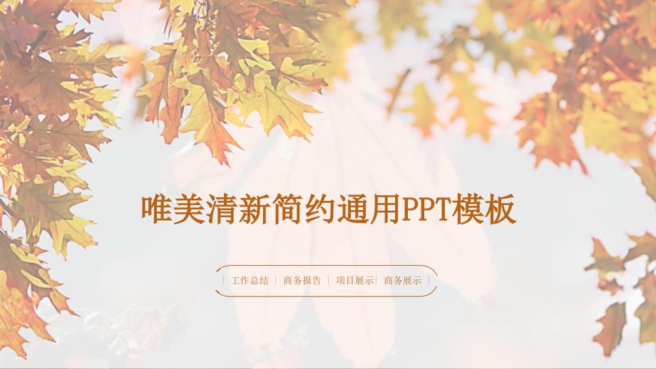 唯美清新简约通用PPT模板_第1页