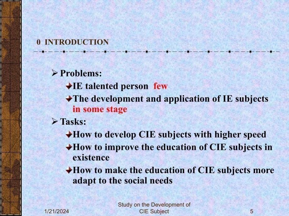 study on the development of cie subject_第5页