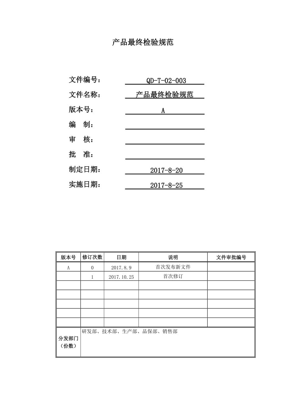 产品最终检验规范(1025定稿)_第1页