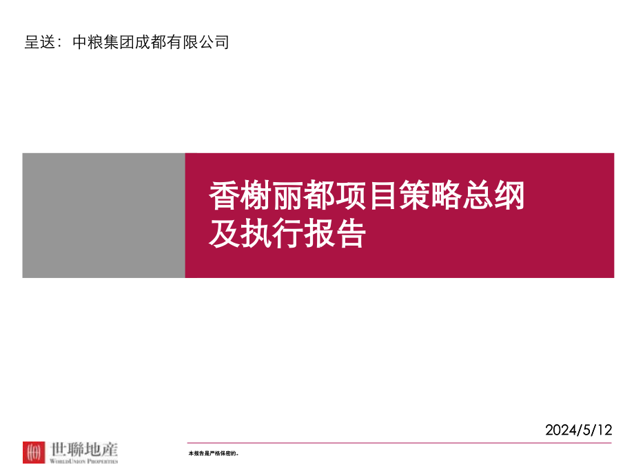 香榭丽都项目策略总纲及执行报告_第1页