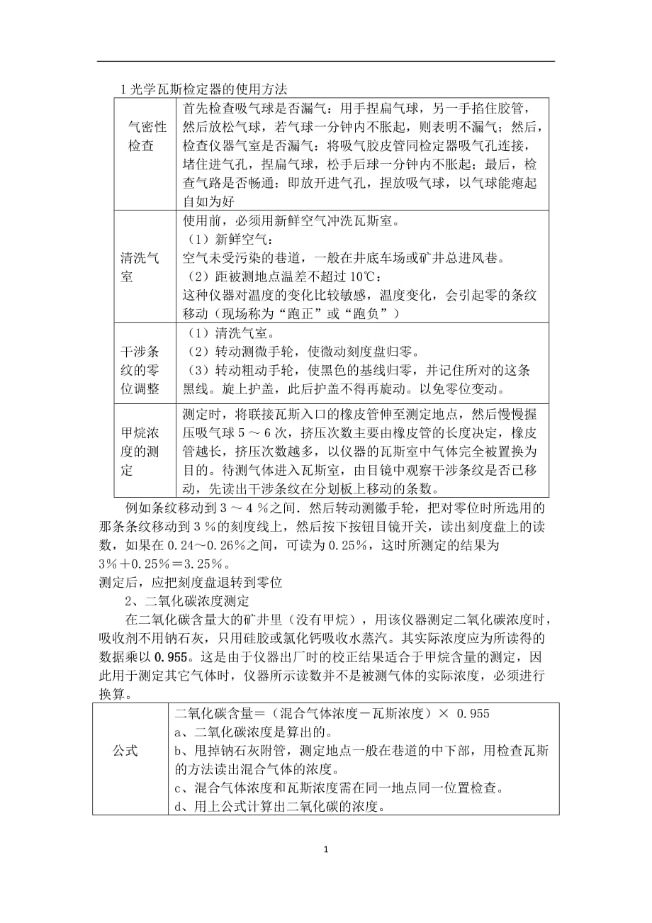 瓦检仪的使用和维护_第1页