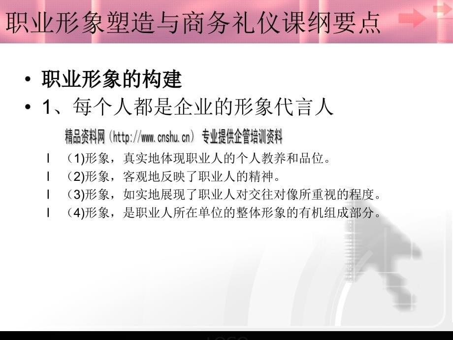 职业塑造与商务礼仪专题培训_第5页