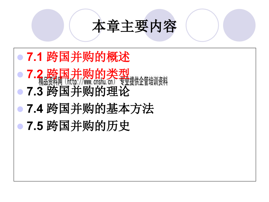 跨国并购的类型、理论与基本方法_第1页