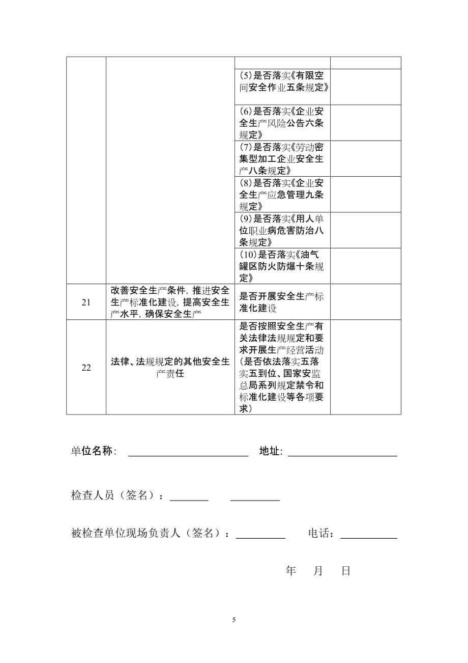 安全生产责任清单(企业)_第5页