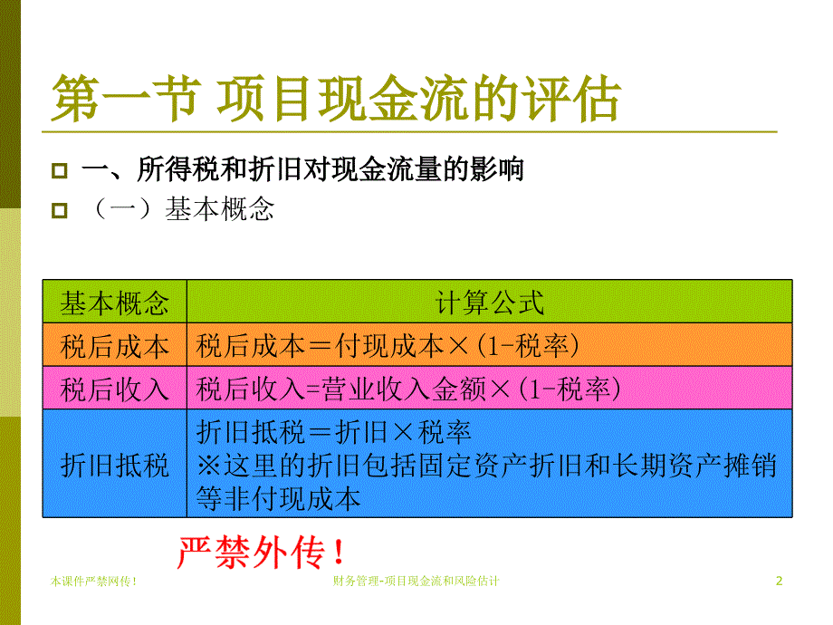 项目现金流和风险评估概述_第2页