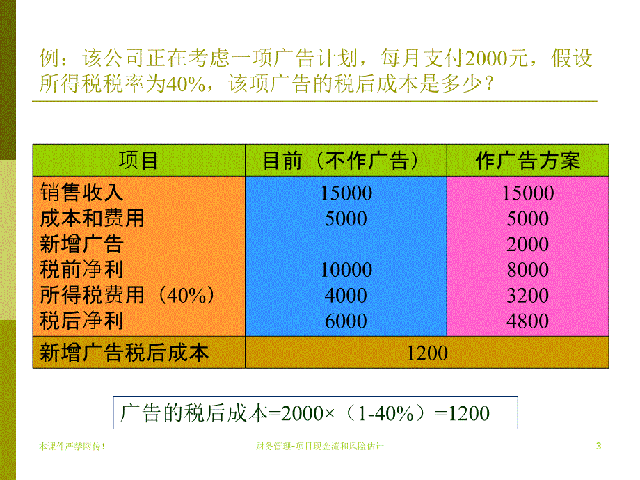 项目现金流和风险评估概述_第3页