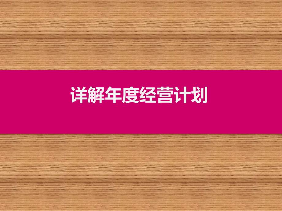 企业详解年度经营计划书_第1页