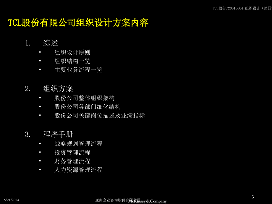 tcl股份有限公司管理整合咨询-组织设计方案_第3页