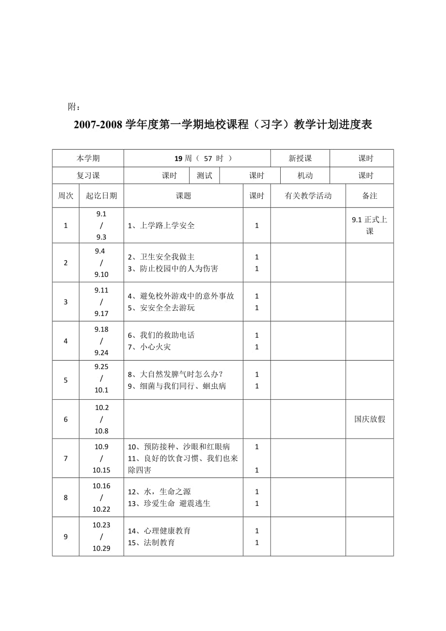 七年级地方课程教学计划及教案_第3页