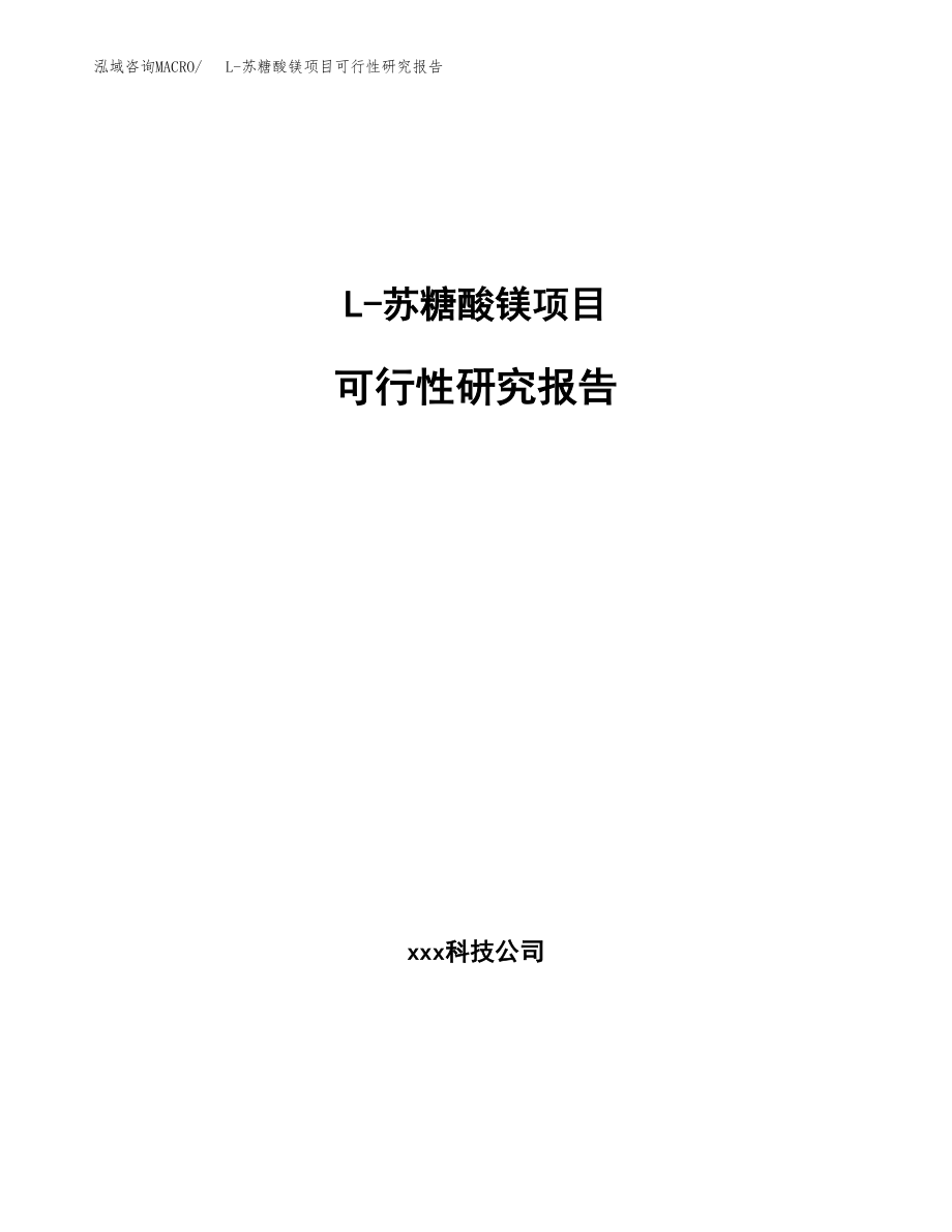 L-苏糖酸镁项目可行性研究报告（总投资9000万元）.docx_第1页