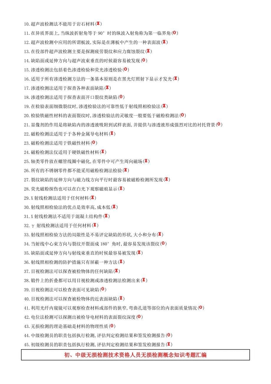 【2019年整理】无损检测试题_第5页