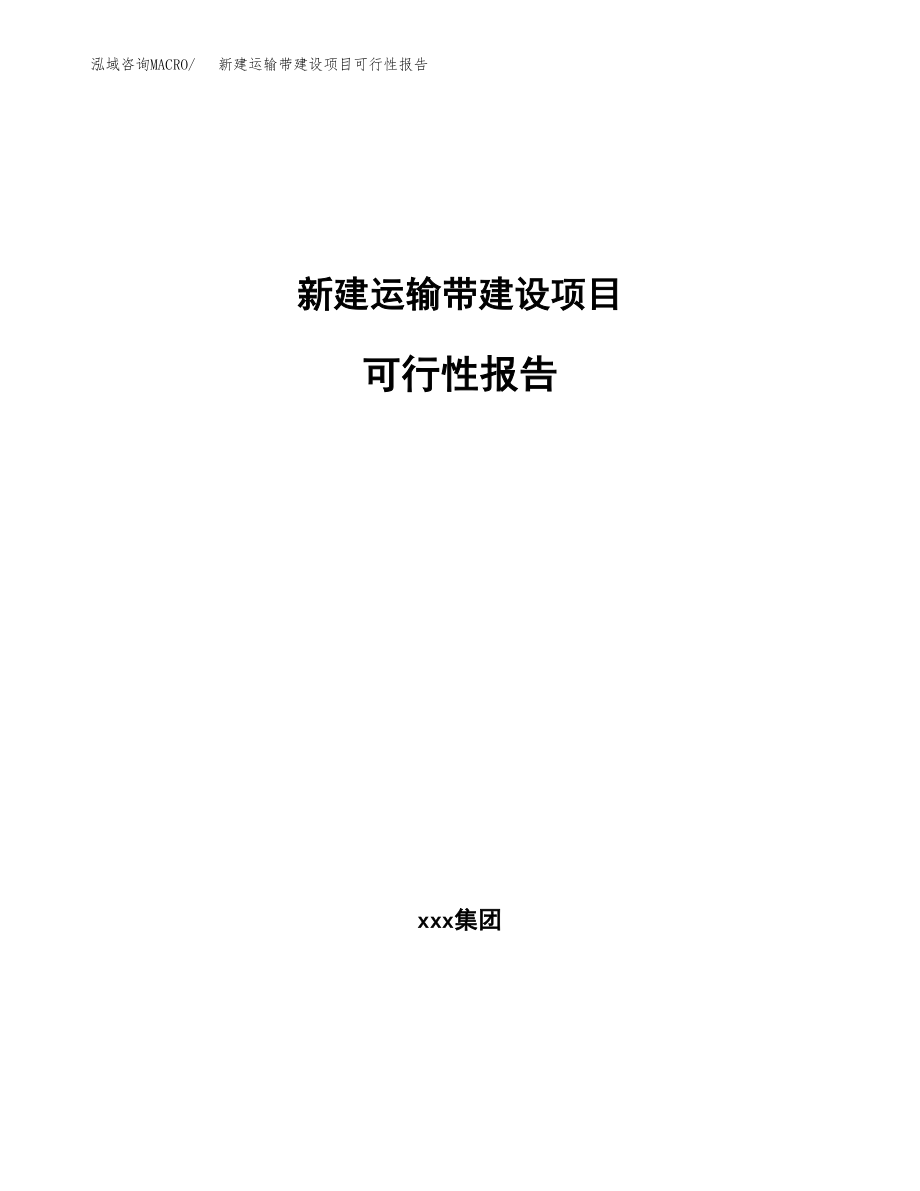 新建运输带建设项目可行性报告模板_第1页