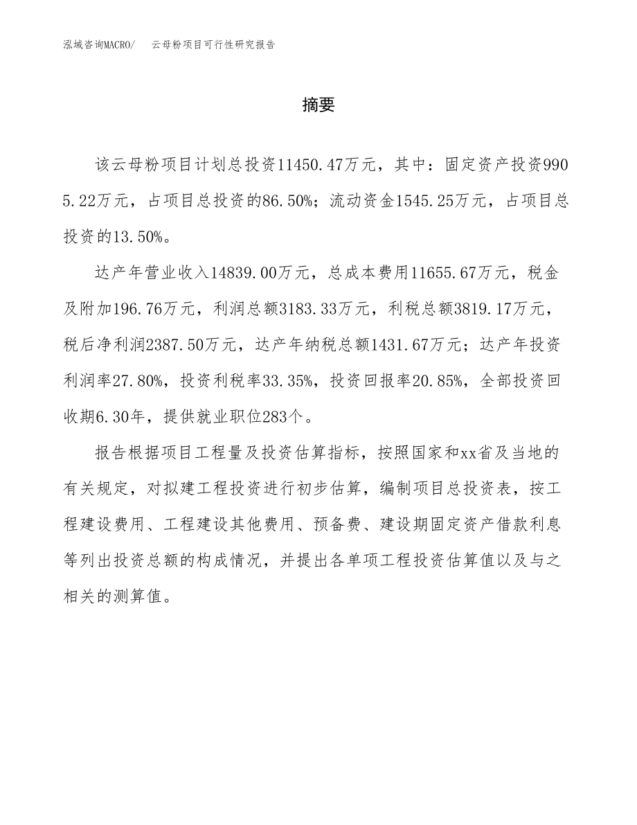 云母粉项目可行性研究报告（总投资11000万元）.docx_第2页