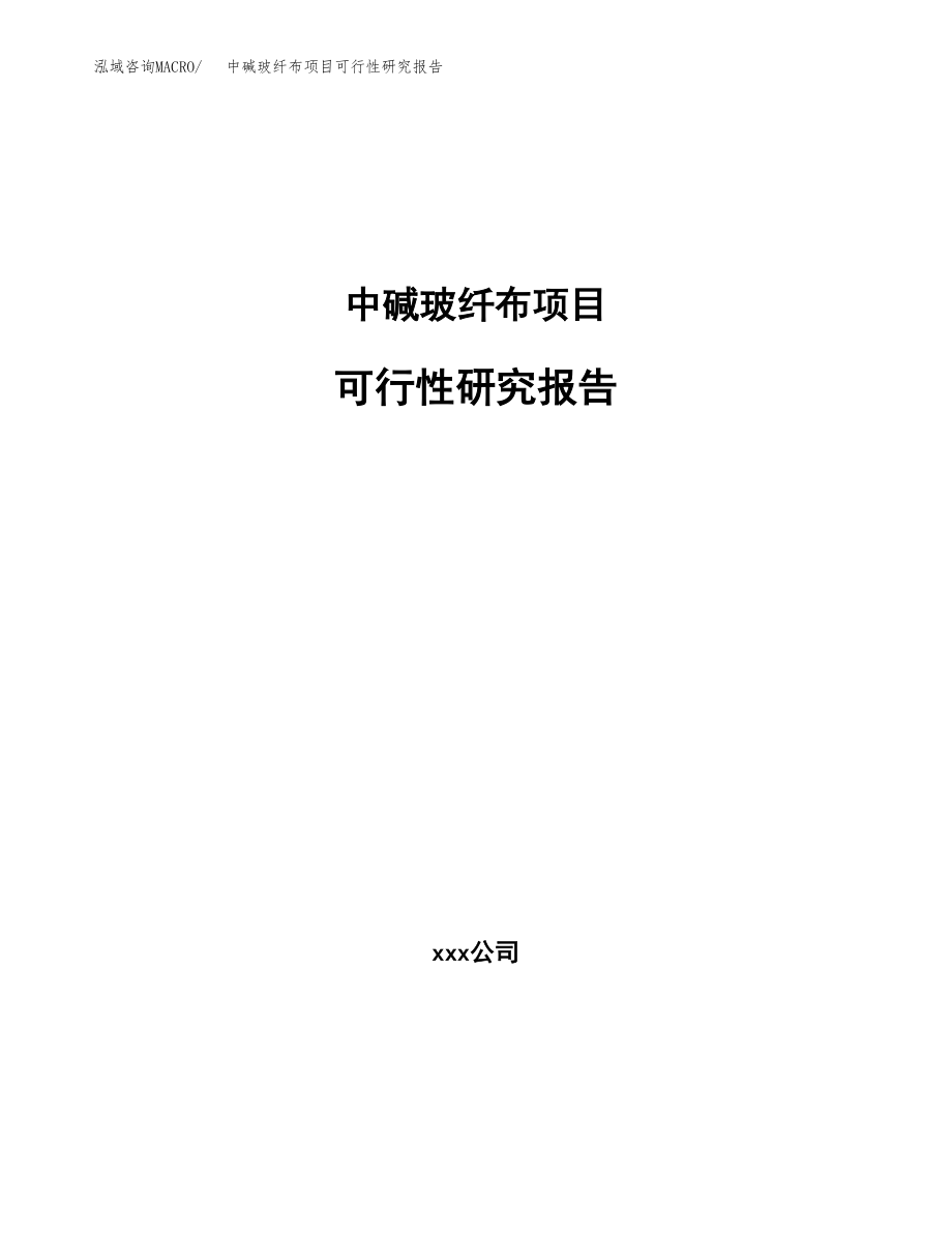 中碱玻纤布项目可行性研究报告（总投资3000万元）.docx_第1页