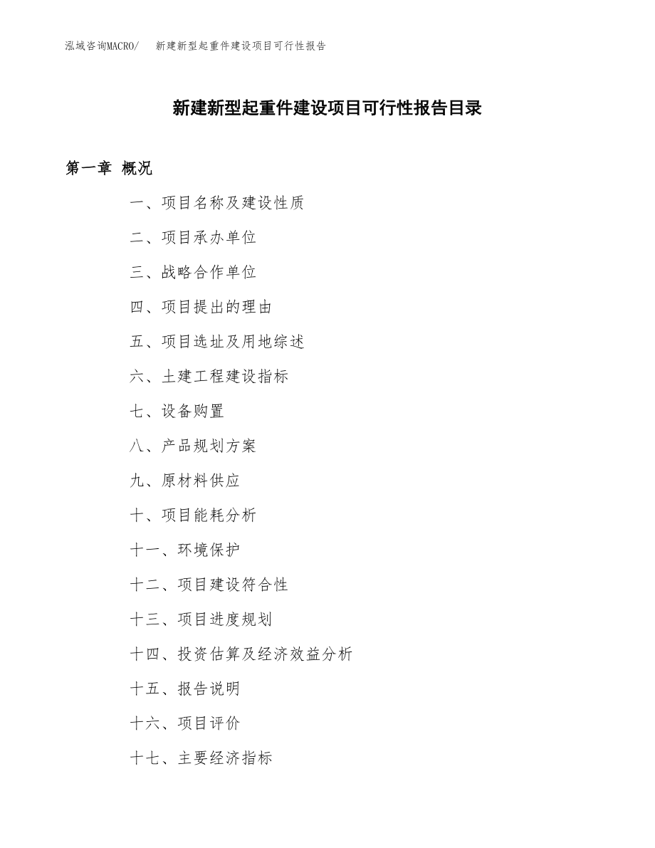 新建新型起重件建设项目可行性报告模板_第3页