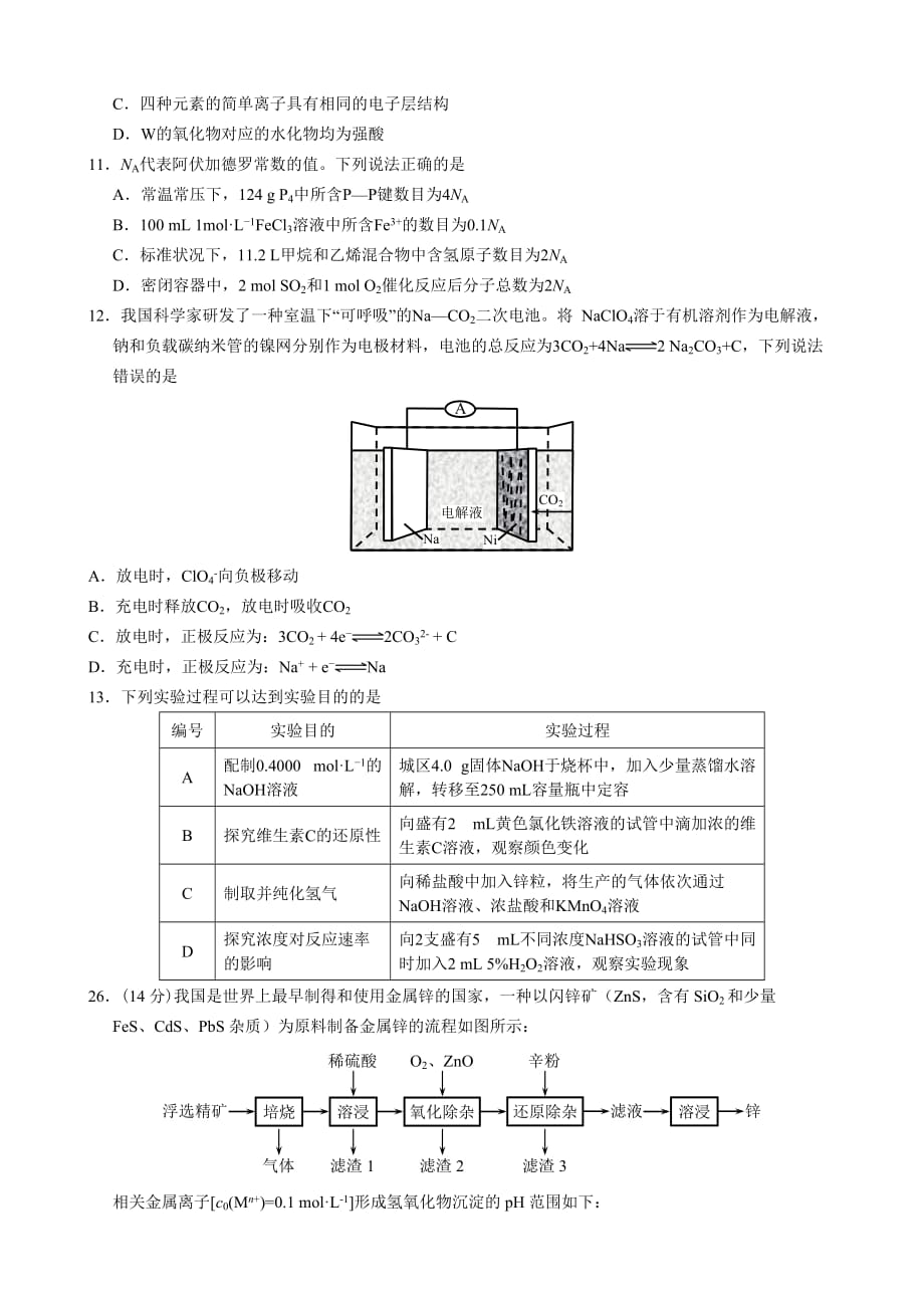 2018年高考全国卷ⅱ理综化学试题及答案(修改版)_第2页