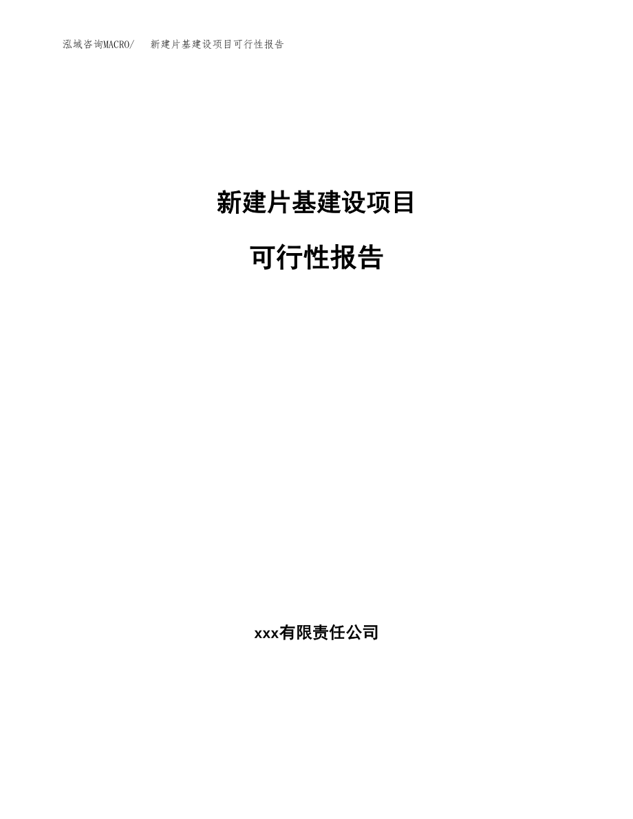 新建片基建设项目可行性报告模板_第1页