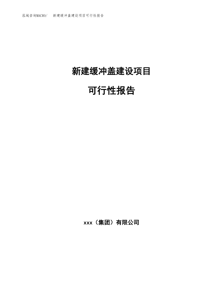 新建缓冲盖建设项目可行性报告模板_第1页