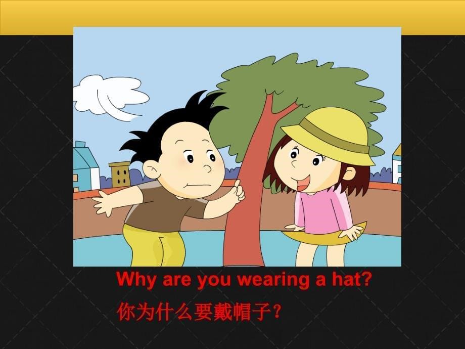 六年级下册英语课件-Module8 Unit 2 Why are you wearing a hat.｜外研社（三起） (共27张PPT)_第5页