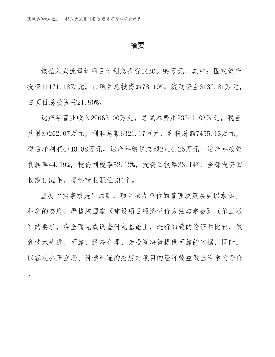 插入式流量计投资项目可行性研究报告（总投资14000万元）.docx_第2页