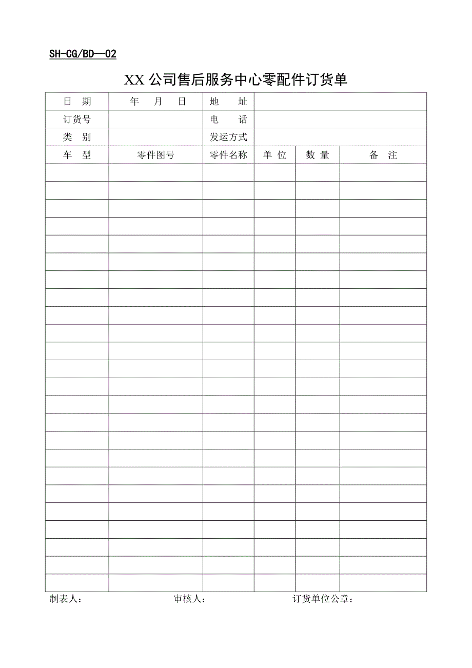 售后采购部表格.doc_第2页