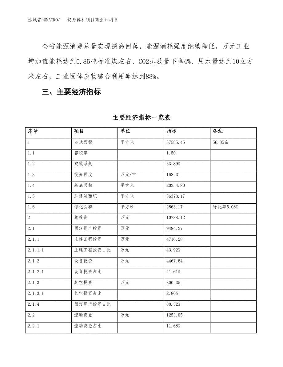 健身器材项目商业计划书模板_第5页