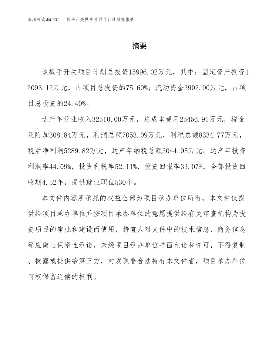 扳手开关投资项目可行性研究报告（总投资16000万元）.docx_第2页