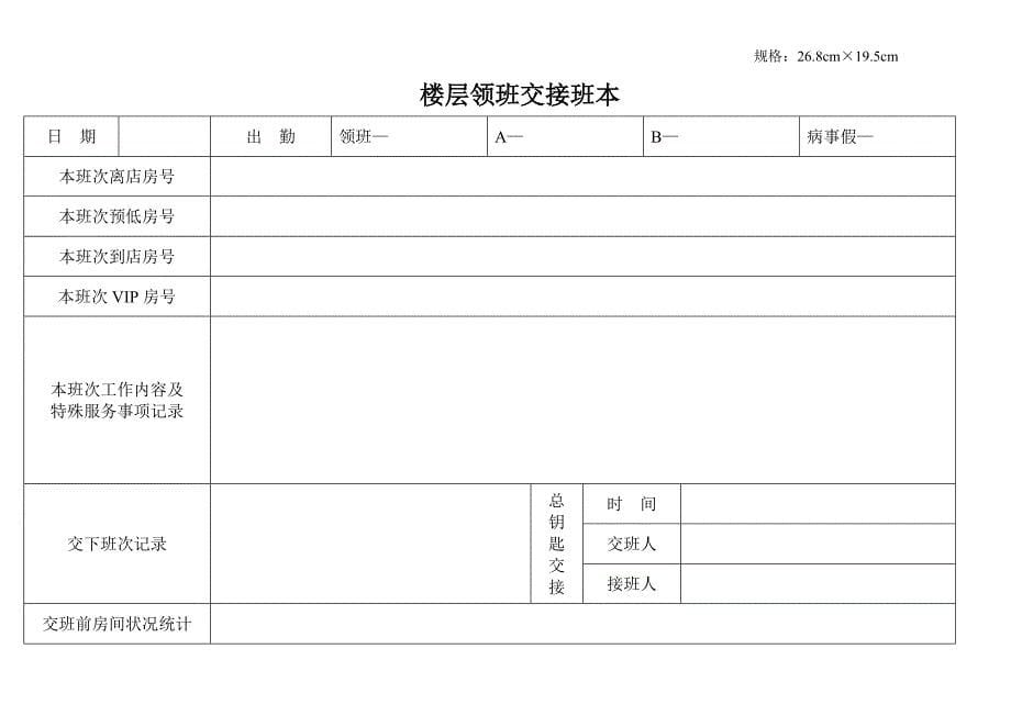 星级酒店管理表格汇集.doc_第5页