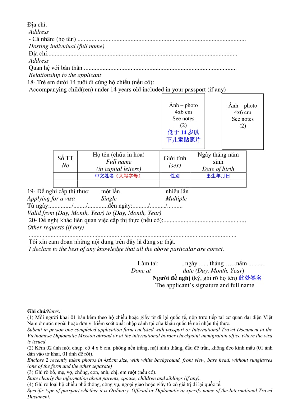 越南落地签证填写模板_第2页