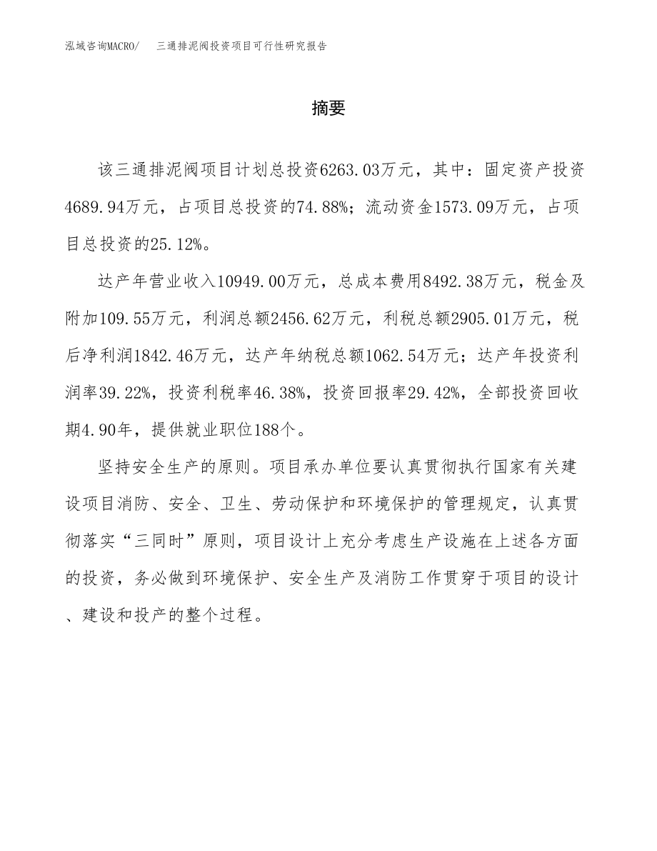 三通排泥阀投资项目可行性研究报告（总投资6000万元）.docx_第2页