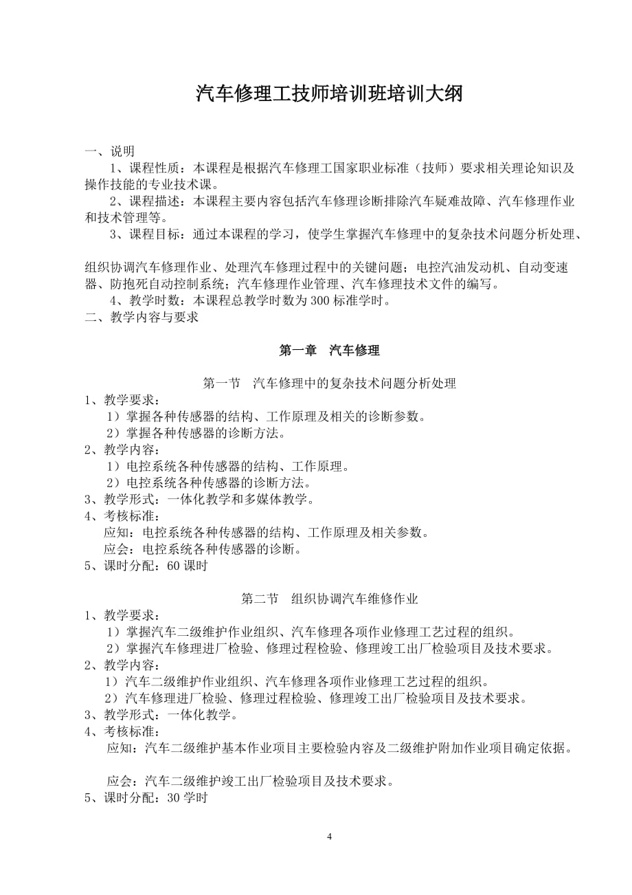 朱明zhubob-技师教学计划_第4页