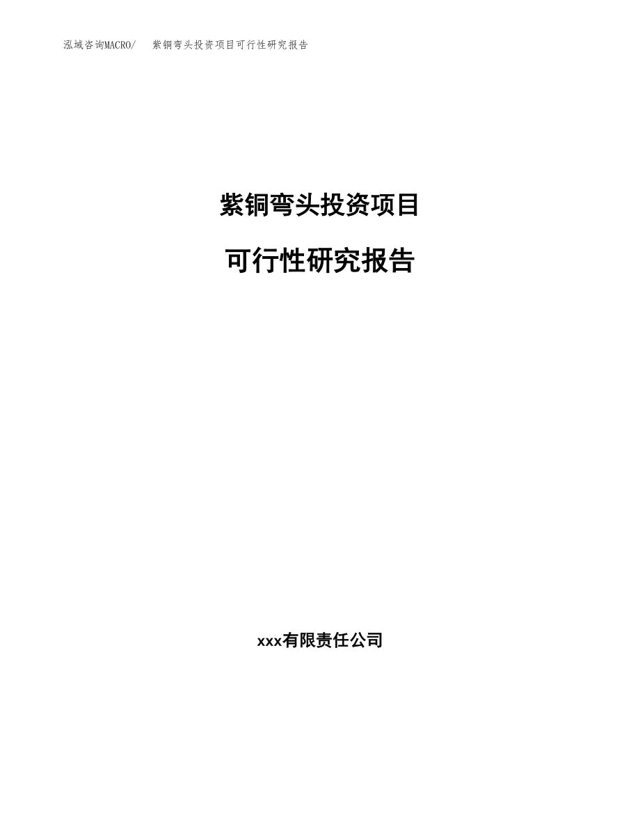 紫铜弯头投资项目可行性研究报告（总投资8000万元）.docx_第1页