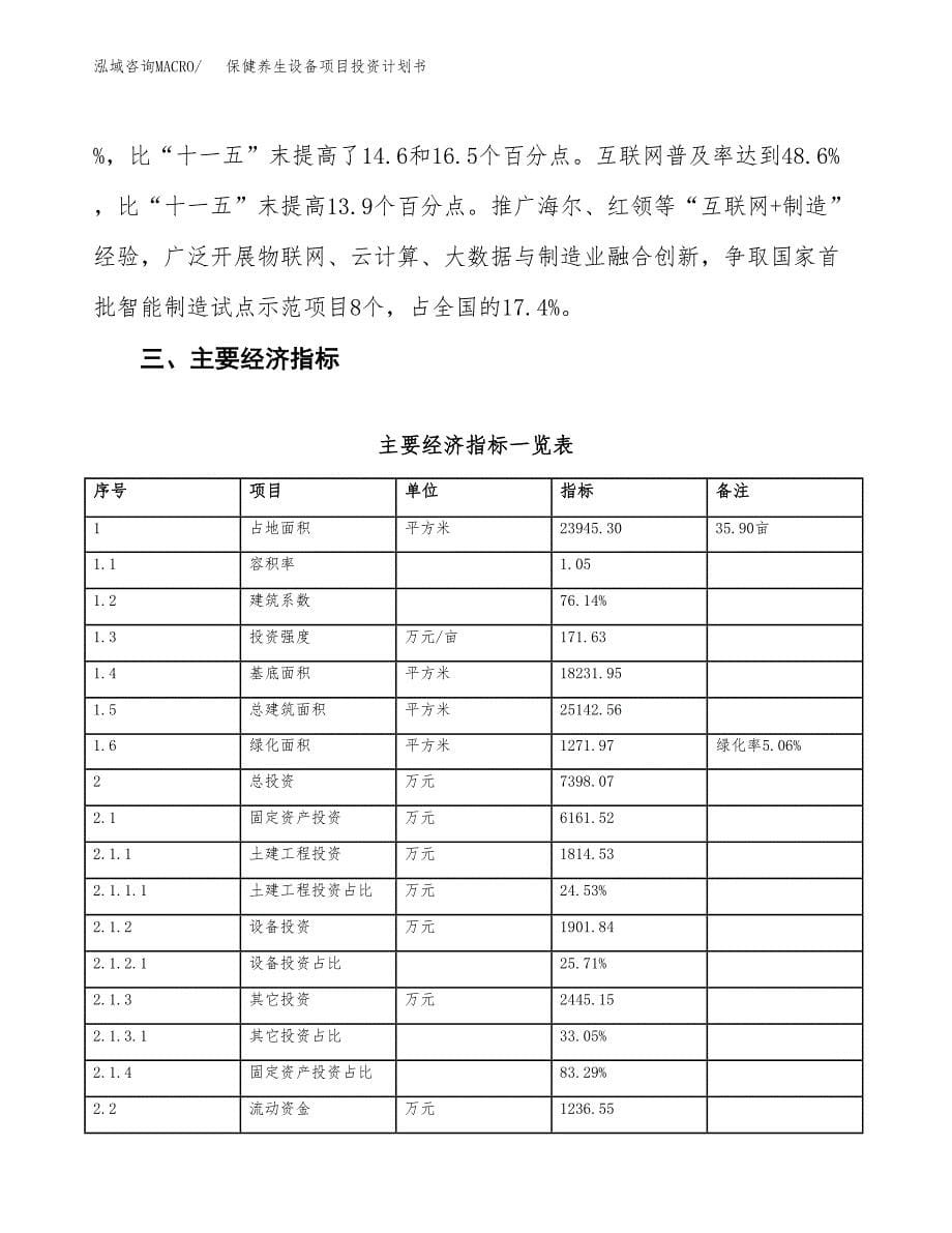 保健养生设备项目投资计划书(规划建设方案).docx_第5页