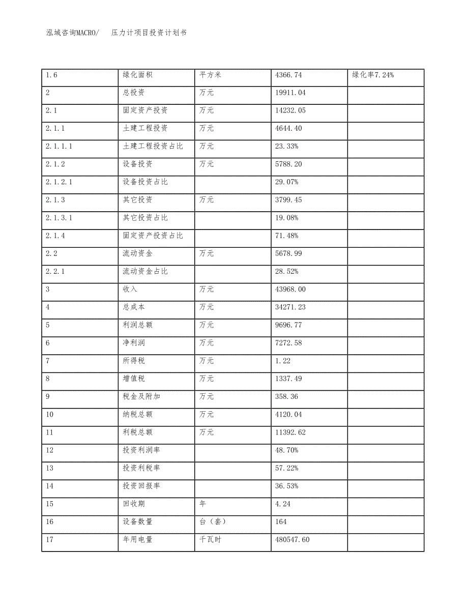 压力计项目投资计划书(规划建设方案).docx_第5页